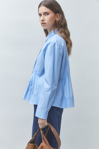 Pleated Cotton Blouse