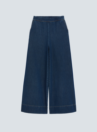 Wide-Leg Lyocell Denim Trousers