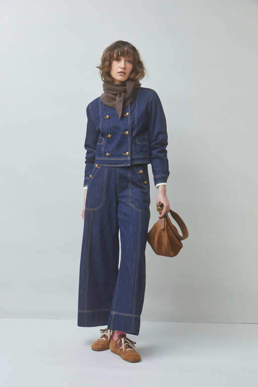 Military-Inspired Denim Jacket