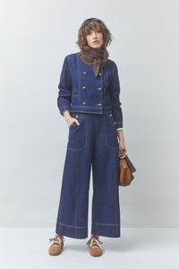 Wide-Leg Denim Jeans
