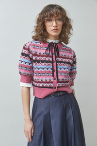 Jacquard Knit Cardigan