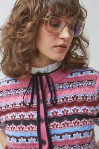 Jacquard Knit Cardigan