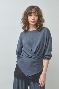 Wrap Detail Fine Knit Jumper