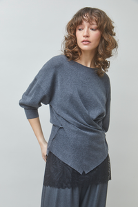 Wrap Detail Fine Knit Jumper
