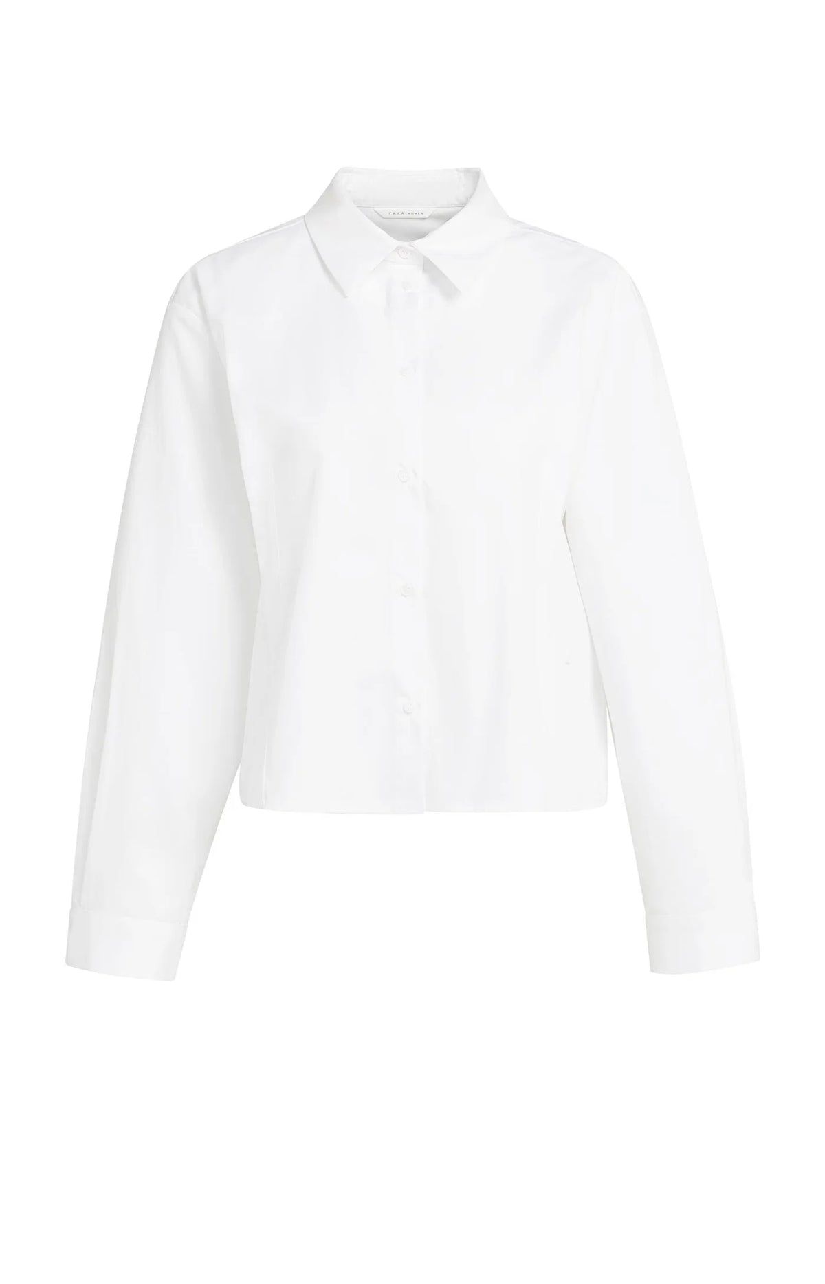 Poplin Blouse Adjustable Waist Long Sleeves