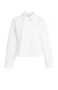 Poplin Blouse Adjustable Waist Long Sleeves