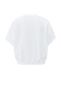 Ribbed Jersey Top with Short Sleeves