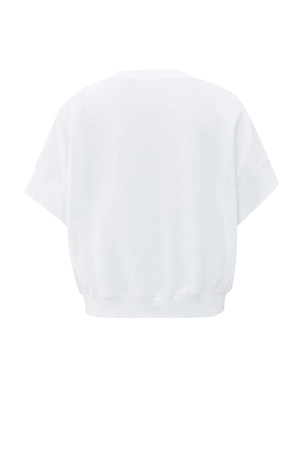 Ribbed Jersey Top with Short Sleeves