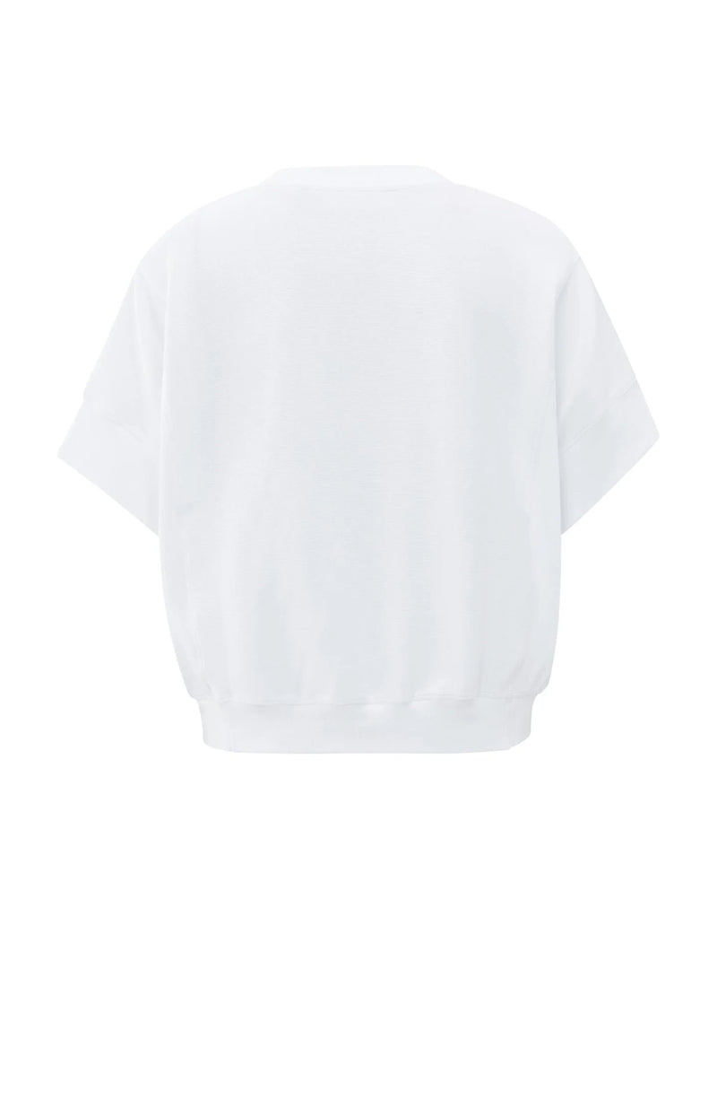 Ribbed Jersey Top with Short Sleeves