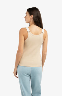 Ribbed Singlet with Ring Details