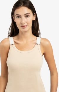 Ribbed Singlet with Ring Details