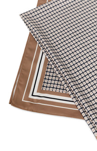 Satin Scarf With Border Print