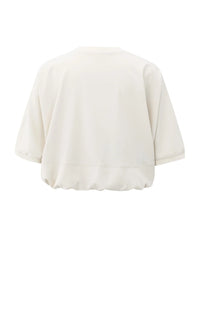 Short Sleeve Top with Balloon Hem