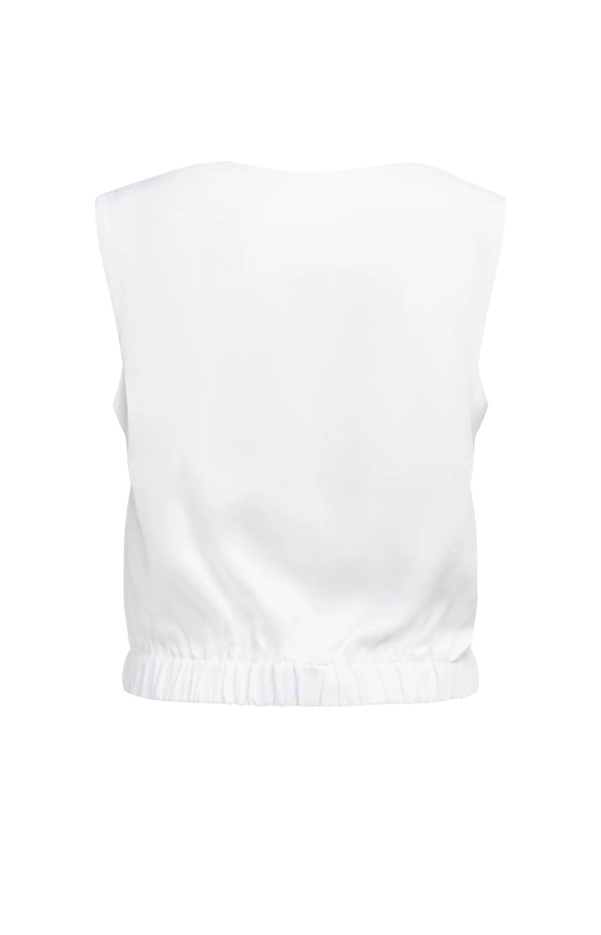 YAYA Sleeveless Pleat Detail Blouse