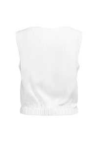 YAYA Sleeveless Pleat Detail Blouse