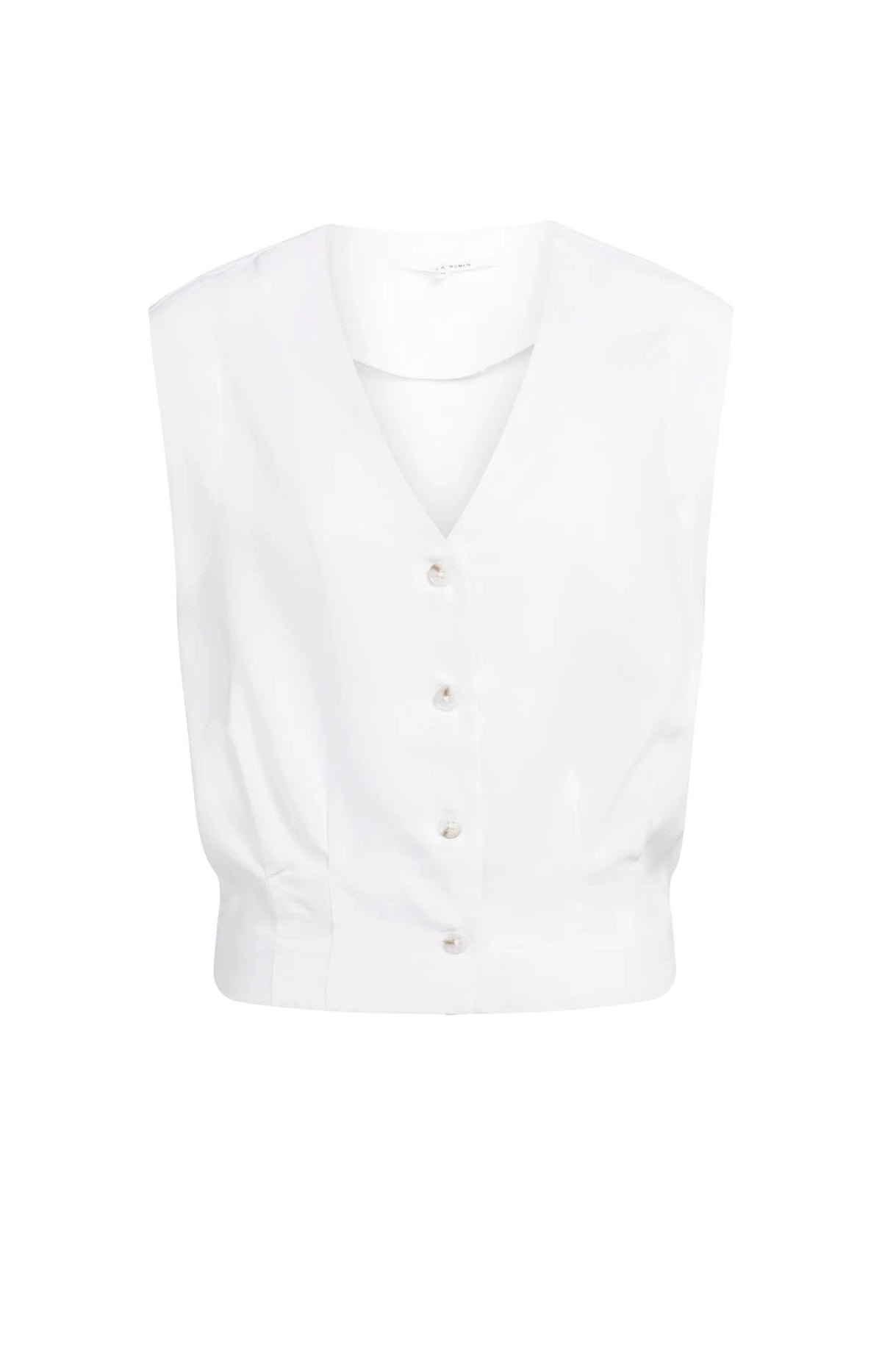 YAYA Sleeveless Pleat Detail Blouse