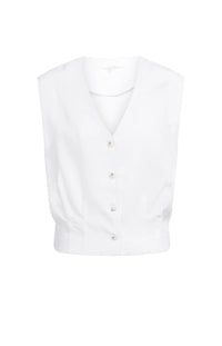 YAYA Sleeveless Pleat Detail Blouse