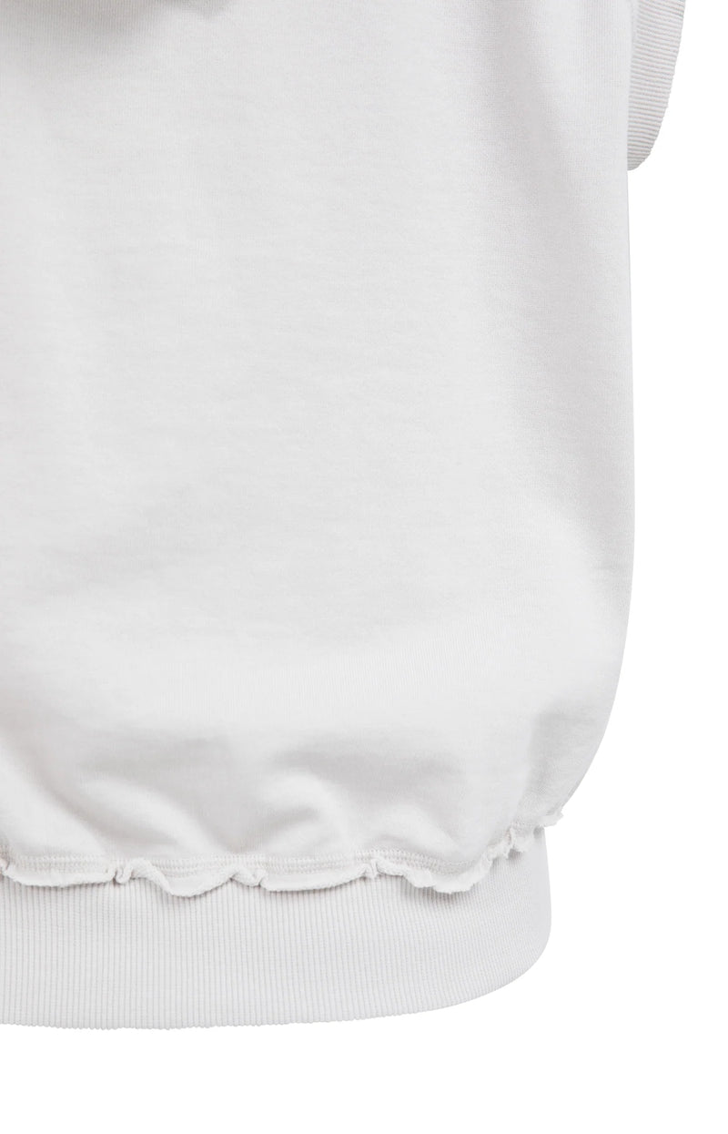 Sleeveless Hoodie with Cords