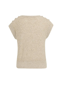 Sleeveless Sweater with Shoulder Button Details (Copy)