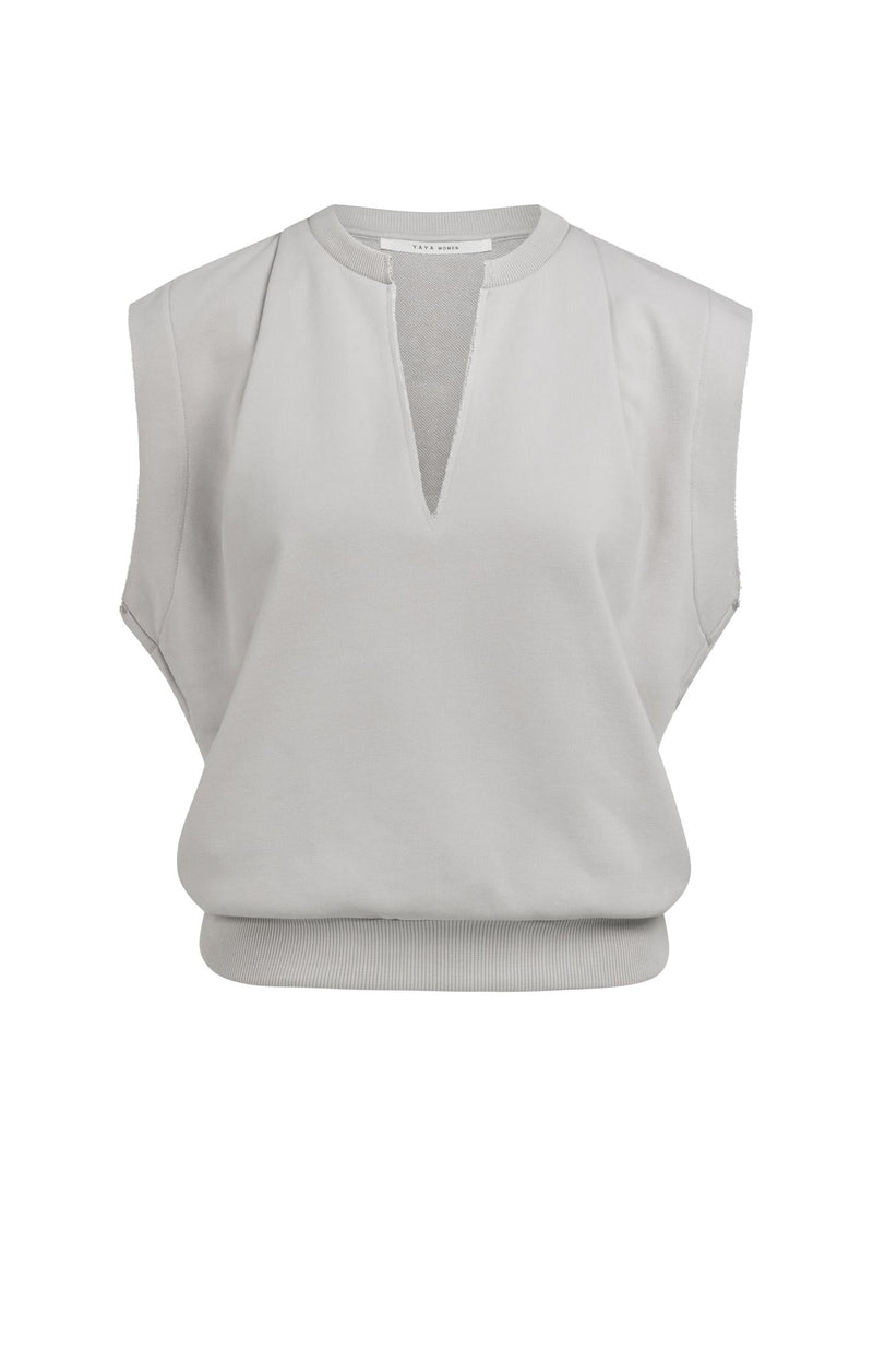 Sleeveless V-Neck Sweater - YAYA