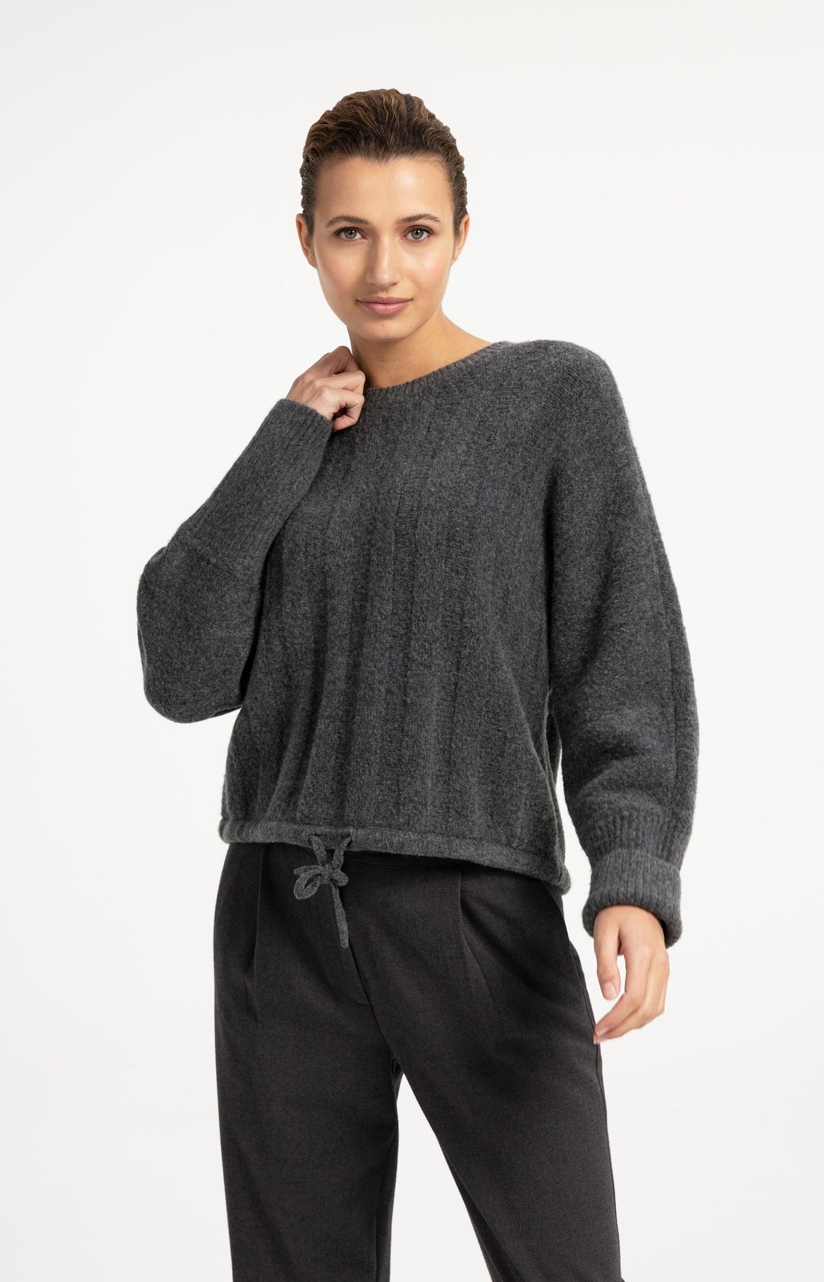 Sweater with Batwing Sleeves