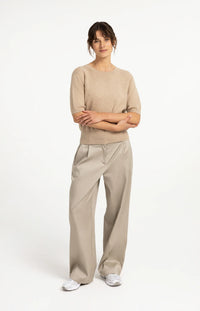Sweater Open Back Short Sleeves