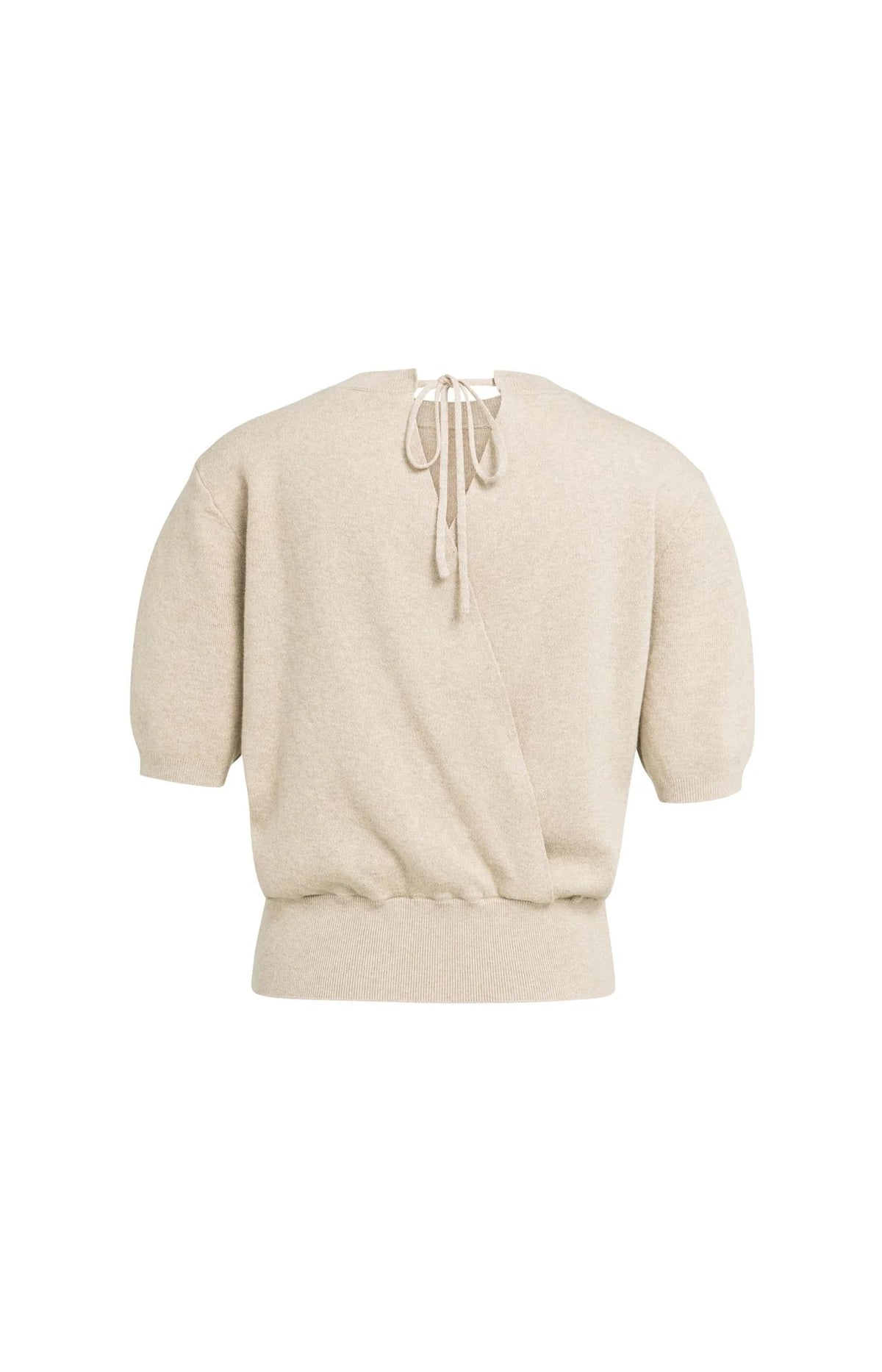 Sweater Open Back Short Sleeves
