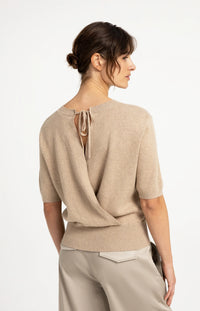 Sweater Open Back Short Sleeves