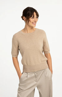 Sweater Open Back Short Sleeves