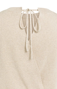 Sweater Open Back Short Sleeves