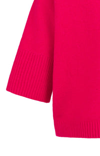 Sweater with Ribbed Three-quarter Sleeves