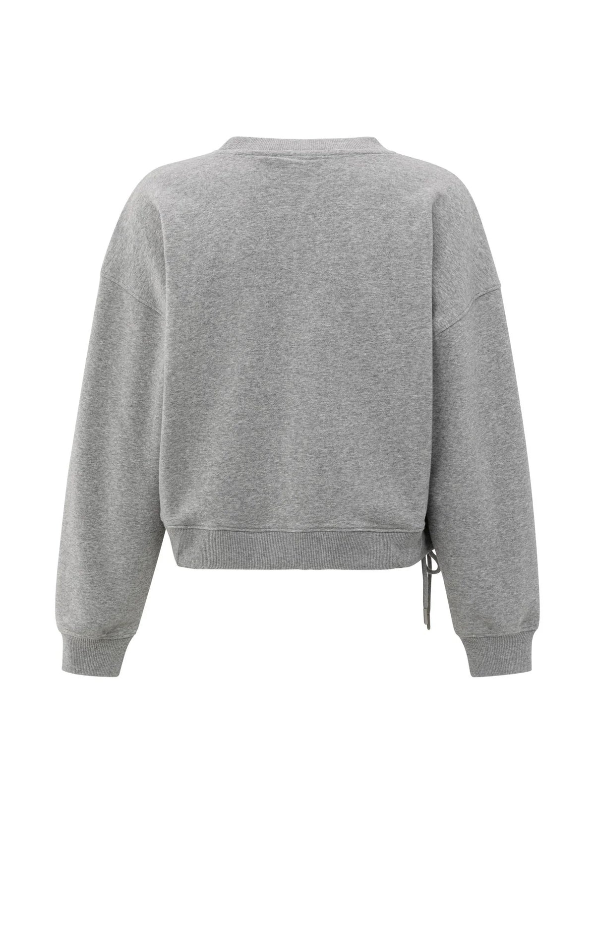 Sweatshirt with pleat details and side drawstring