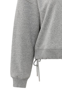 Sweatshirt with pleat details and side drawstring