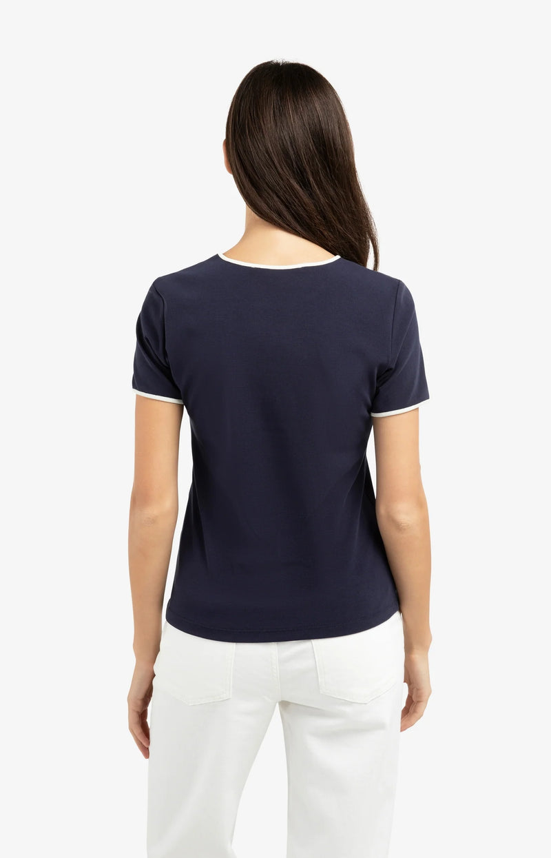 T-shirt with Contrasting Trim