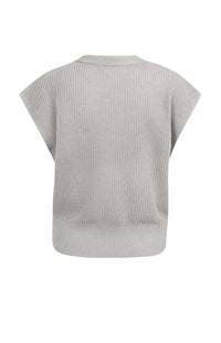 Textured Sweater with V-Neck - YAYA