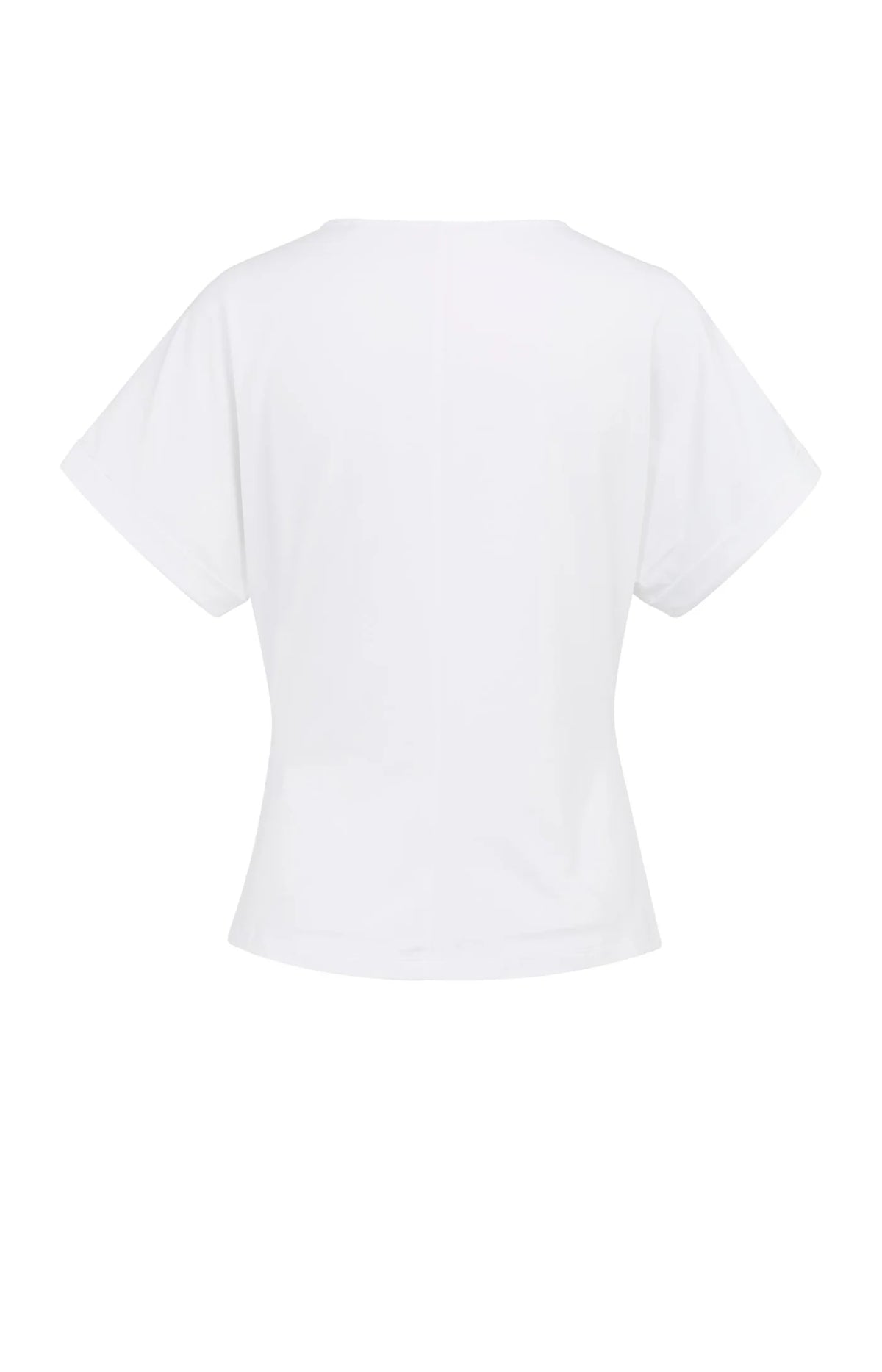 YAYA Round Neck Knot Detail Top