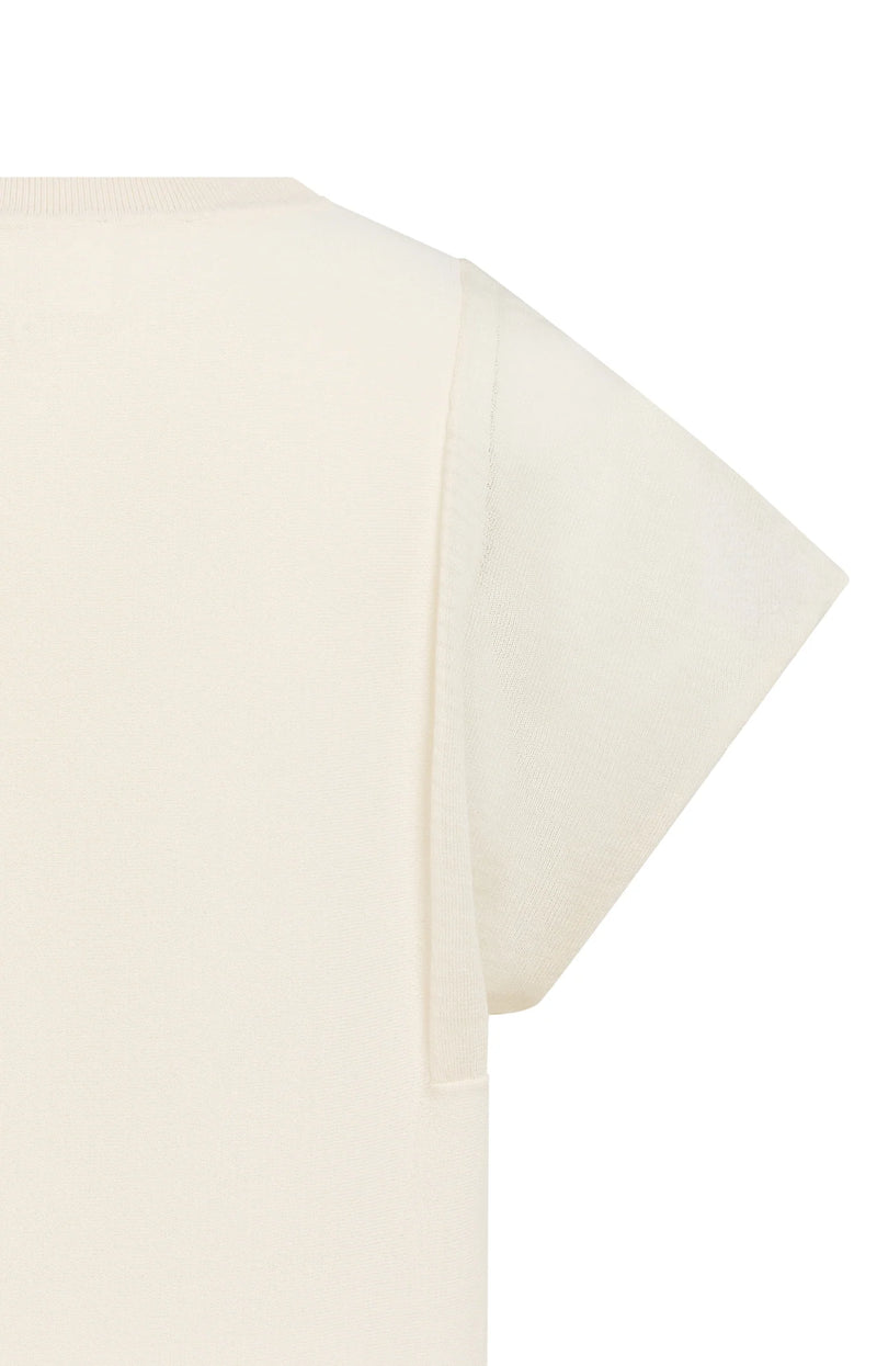 Top with Sheer Short Sleeves