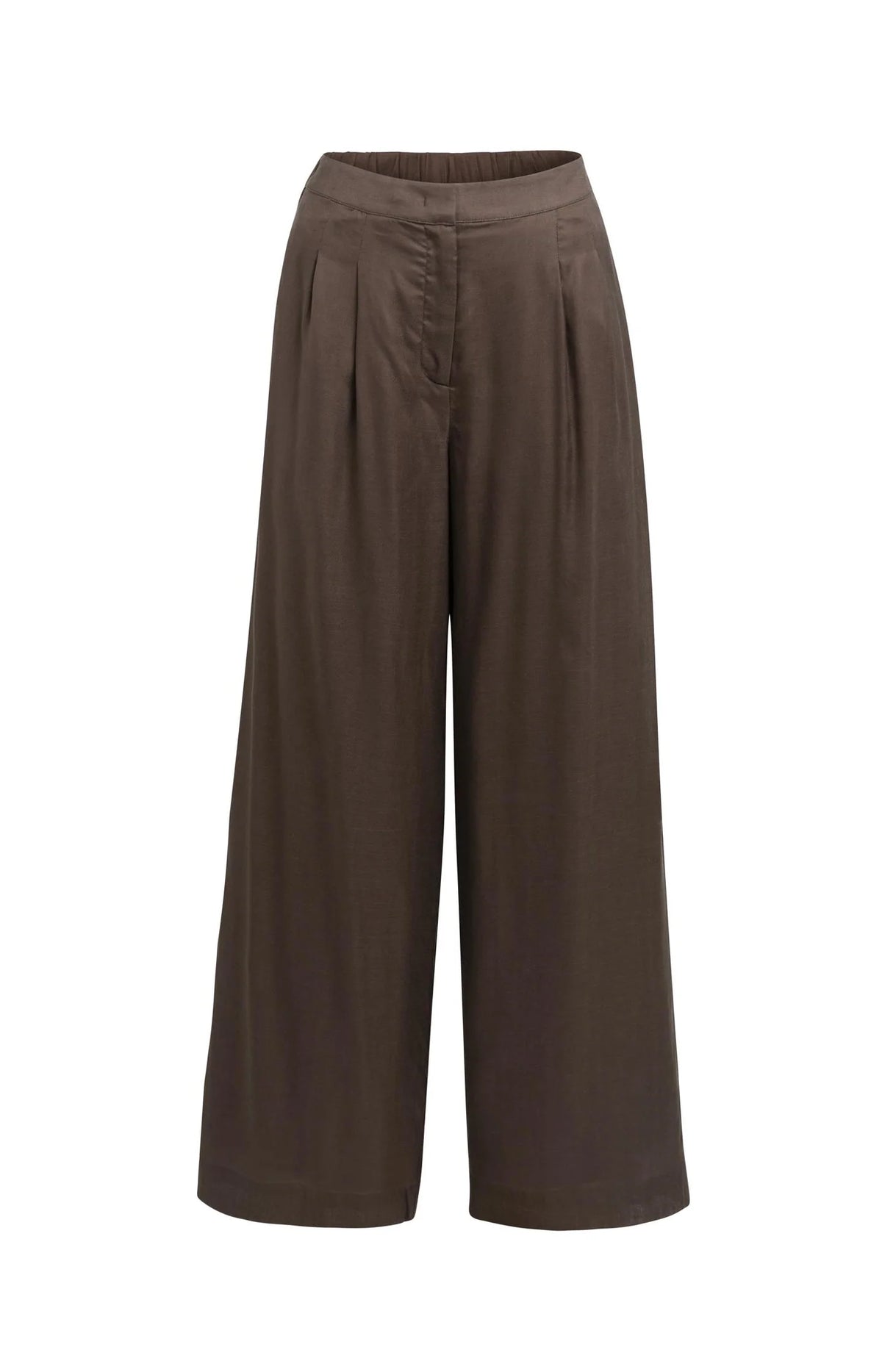 YAYA Wide Leg Trousers with Elastic Waist
