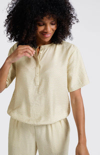 Woven Polo Blouse