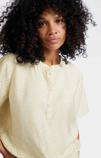 Woven Polo Blouse