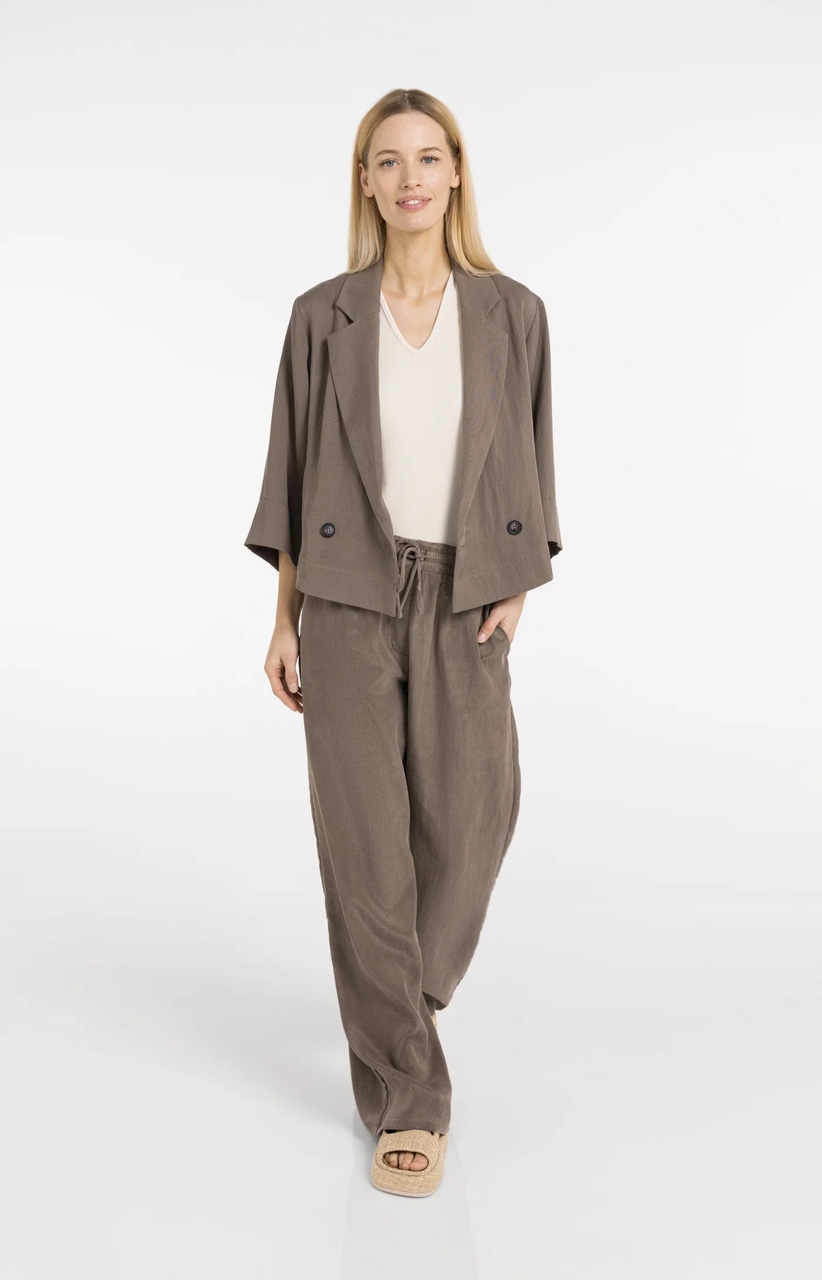 Woven Wide Leg Trousers